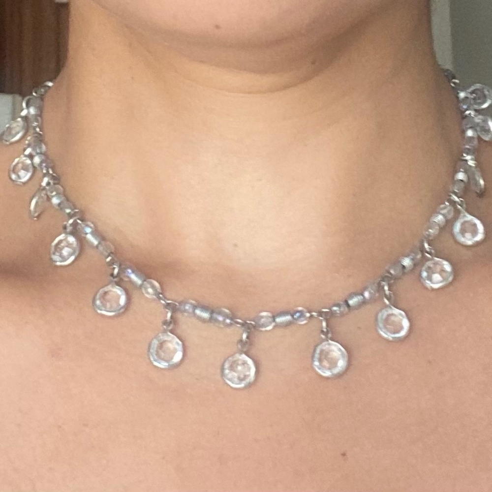 Aurora Borealis beaded necklace/Bracelet set $5 if bundled